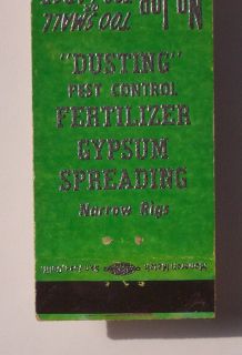 1940s Matchbook Fedrau Fertilizer Gypsum Reedley CA MB