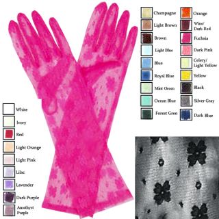 15 Lace Elbow Length Evening Prom Gloves for Dance Party Halloween 27