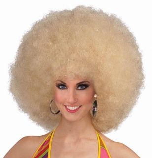 Deluxe Mega Afro Wig  Large Size Blonde Afro Wig.