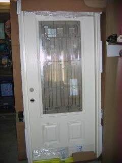 PELLA ALUMINUM CLAD IN SWING 36 x 81 RH FIBERGLASS ENTRY DOOR