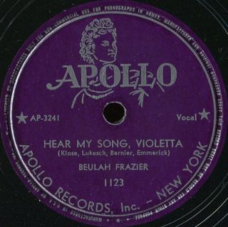 Beulah Frazier Change Everything But My Man Apollo 1123 R B 78 RPM
