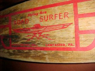 Early Wood Skateboard Flying Ace Road Surfer