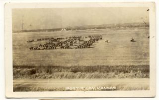 Fort Riley Kansas Mounted Horse Artillery 1941 RPPC