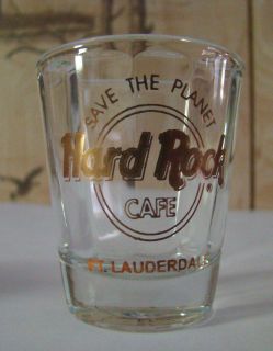 Hard Rock Cafe Fort Lauderdale Fl Shot Glass Save the Planet Fluted on