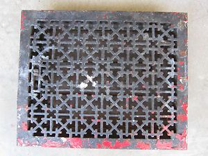 Antique Vintage Cast Iron Grate Register Heat Vent Floor Furnace