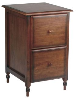  Wood Antique Cherry Finish 2 Drawer Letter File Storage Cabinet
