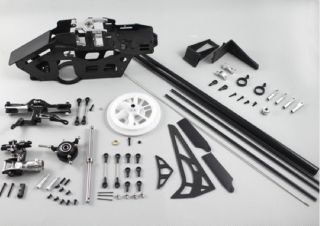USA Ship 450 Pro Flybarless Rc Helicopter Kit Combo Carbon Frame, Alu