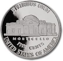 mark appears on the rim for these coins jefferson nickel