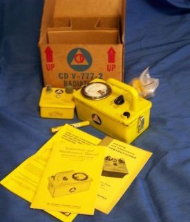 Civil Defense Geiger Counter Radiation Kit Orig Box