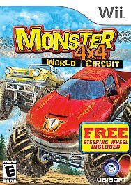Monster 4x4 World Circuit Game Steering Wheel Wii 2006 008888193333