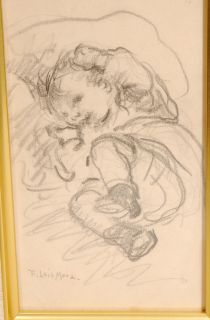 Francis Luis Mora, Drawing of Child , 1874   1940