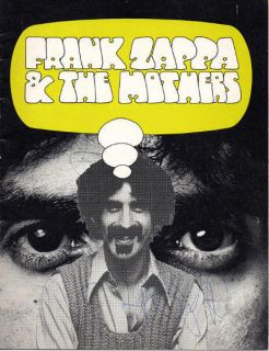 Frank Zappa Australia 1973 Tour Concert Program Autograph ORG