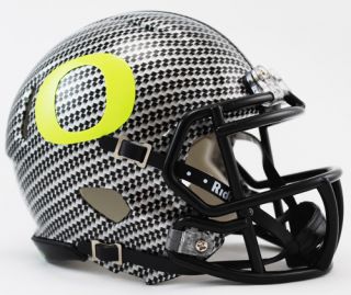 Oregon Ducks NCAA Mini Speed Football Helmet Carbon Fiber Hydrofx by