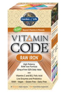  Raw Iron Organic Vegan Probiotic Enzymes Boost Immunity 30 Caps