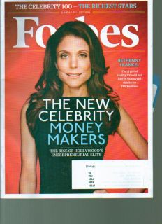 Forbes magazine June 2011 Celebrity Money makers