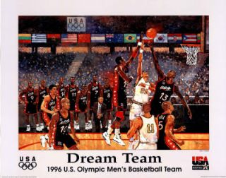 Bart Forbes Dream Team Olympic Basketball 1996 Poster