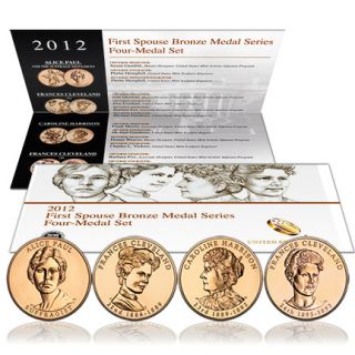 2012 First Spouse Bronze Medal Series Four Medal Set X84