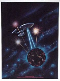 Star Trek Enterprise Poster by Kelly Freas 1975 Unused