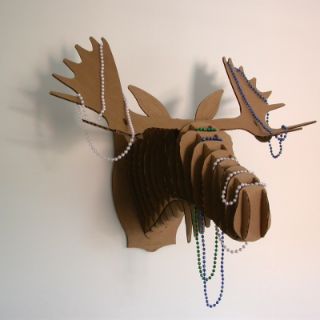 Fred The Moose Recycled Cardboard Sculpture Brown Large