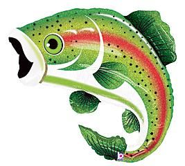 Fishing Birthday Party Balloons Trout Bass Dad Supplies