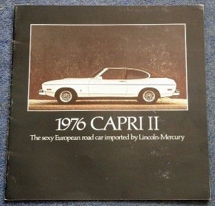 Ford Capri II USA Model Sales Brochure 1976 C 76 203