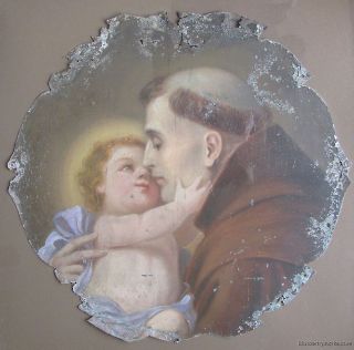  Painting Tin Catholic Religious Saint St Francis Retablo Raylc