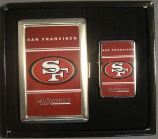 San Francisco 49ers NFL Classic Logo Cigarette Case Wallet Lighter