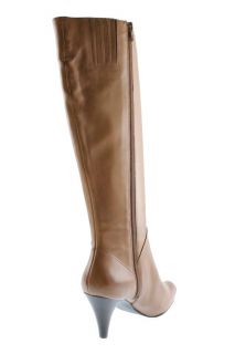 Franco Sarto New Advent Tan Leather Heels Side Zipper Knee High Boots