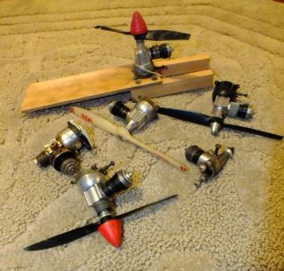Lot of 6 Vintage 049 Model Airplane Engines