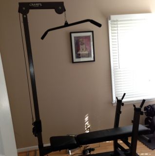 Weight Bench with Free Weights and All Attachments