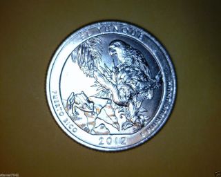 2012 s El Yunque National Forest Park State UNC Quarter Coin not Proof