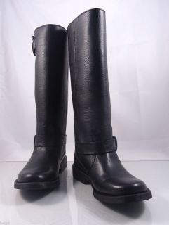Steve Madden Frencchh Women Leather Riding Boots in Black