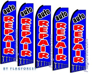 five) 11.5 AUTO REPAIR bl/red SWOOPER #1 FEATHER FLAGS BANNERS