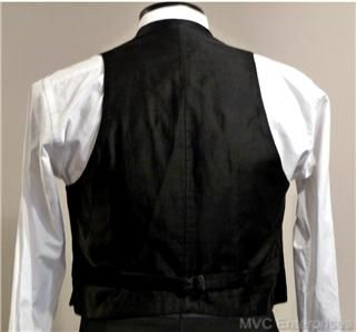 20s Black Silk Formal Waistcoat MOP Vest Studs 40 41