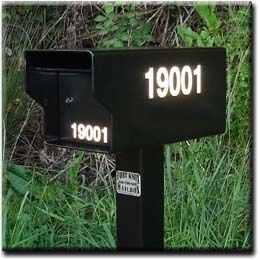Fort Knox Mailbox 3 Reflective Vinyl Address Decals