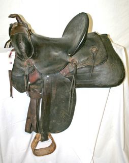 Antique Fort Benton Montana Cowboy Western Saddle