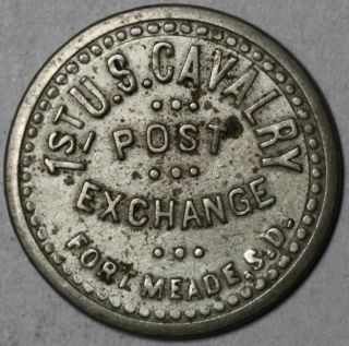 1930s 1st US Cavalry Fort Meade SD Post Exchange Good for 5 Cents