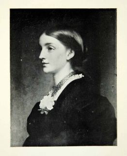 1906 Print Frederick Leighton Portrait Countess Carlisle Necklace