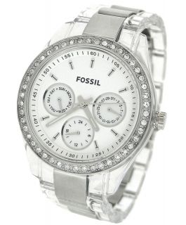 Fossil ES2821 Womens Quartz Crystal Plastic Strap Watch
