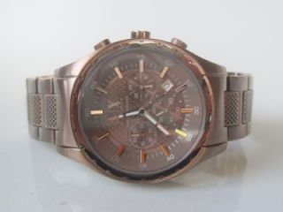  AX 1179 Mens Chronograph Brown Ion Plated Stainless Steel Watch