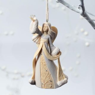 Foundations Angel with Heart Christmas Tree Ornament Artist Karen Hahn