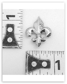  metal sterling silver shape fleur de lis style pin item p 3065
