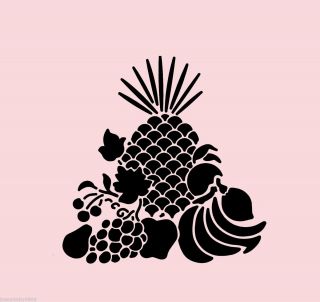 Fruit Medley Stencil Pineapple Grapes Cherries Stencils Template New 5