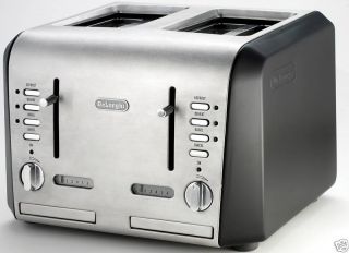DeLonghi CTH4003 Black Esclusivo Pro Metal 4 Slice Toaster