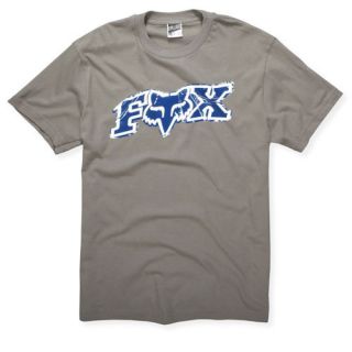 Fox Racing Up Against Tee T Shirt Gray Blue Large LG
