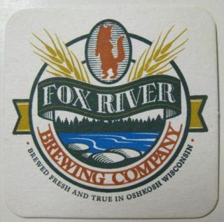 Fox River Brewing Beer Coaster Mat OshKosh Wisconsin 95