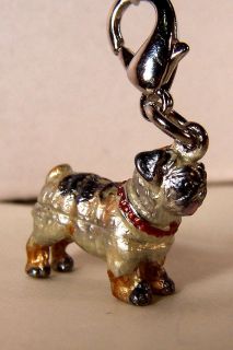 Three Dimensional Removable French Bull Dog Charm Bracelet