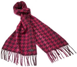 New Fraas Women Exploded Houndstooth Cashmink Scarf Red
