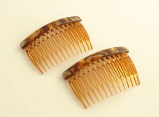 Side Combs Pair France Luxe Hair Comb New w Tag