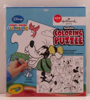  Mouse Birthday Party Game Jumbo Coloring Floor Puzzle Hallmark